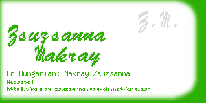 zsuzsanna makray business card